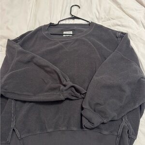 Cozy Fleece Sweater - Dark Gray